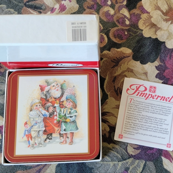 Pimpernel Holiday Pimpernel 998 Father Christmas Drink Coasters Made On England In Original